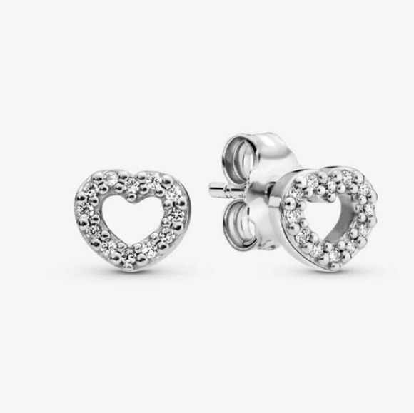 Pandora Open Heart Stud Earrings